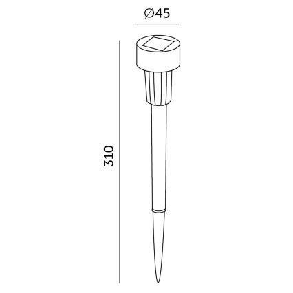 SETTI 10x LED-aurinkolamppu LED/0,06W/1,2V 6000K IP44