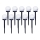 SETTI 10x LED-aurinkolamppu LED/0,12W/1,2V 6500K IP44 musta/valkoinen