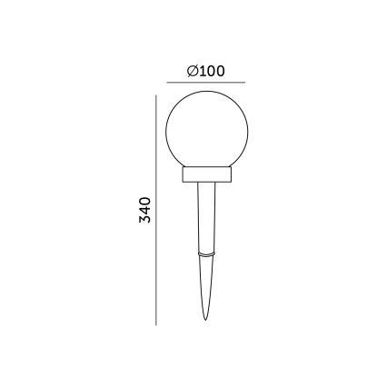 SETTI 10x LED-aurinkolamppu LED/0,12W/1,2V 6500K IP44 musta/valkoinen