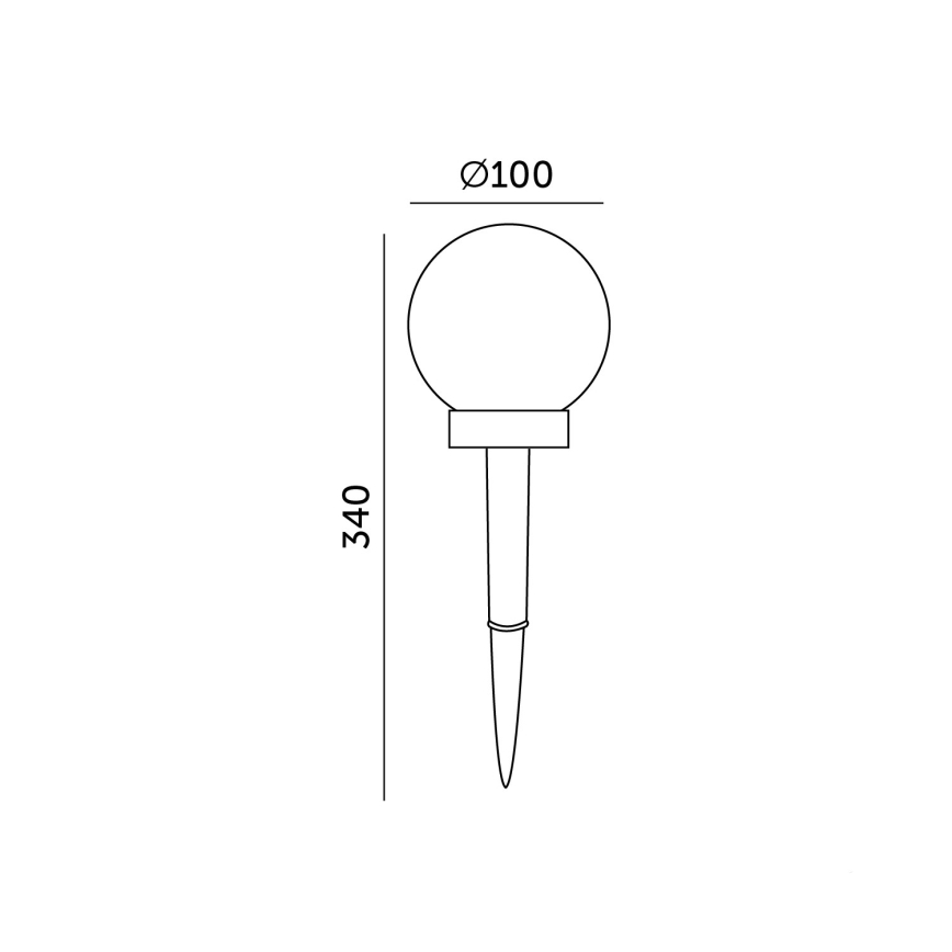 SETTI 10x LED-aurinkolamppu LED/0,12W/1,2V 6500K IP44 musta/valkoinen