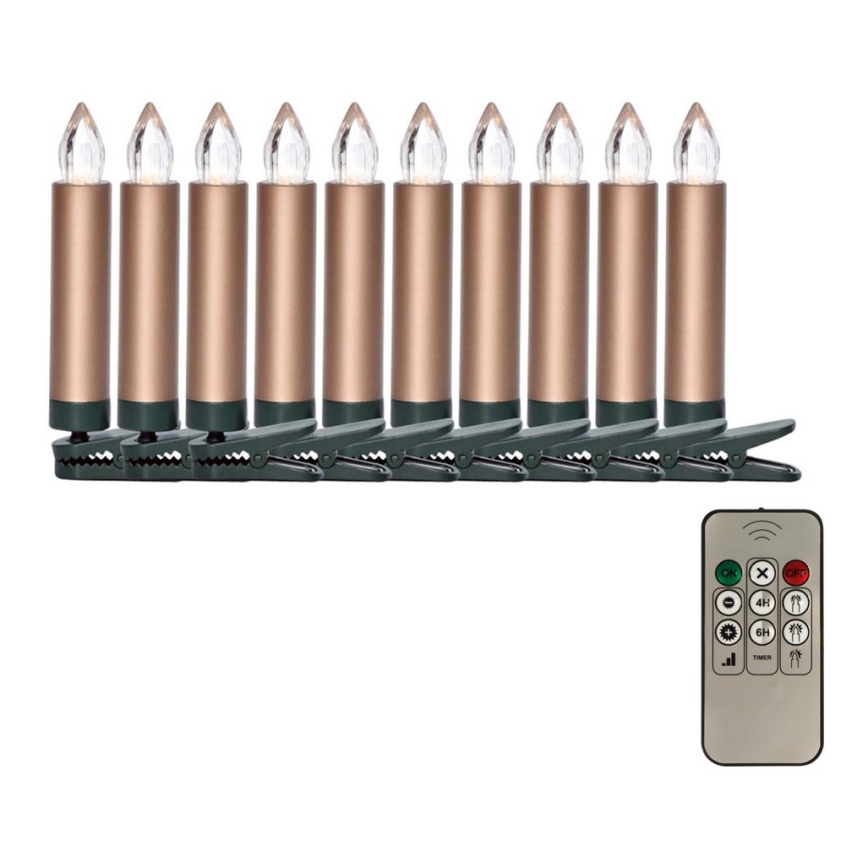 SETTI 10x LED Joulukoristeet LED/1xAAA + kaukosäädin
