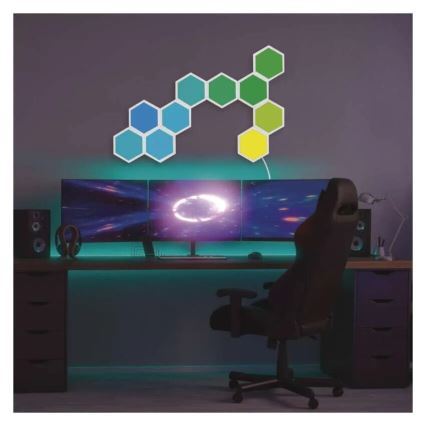 SETTI 10x RGBIC Himmennyspaneeli LED/1,9W/230V Wi-Fi Tuya