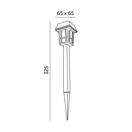 SETTI 12x LED-aurinkolamppu LED/0,06W/1,2V 6500K IP44