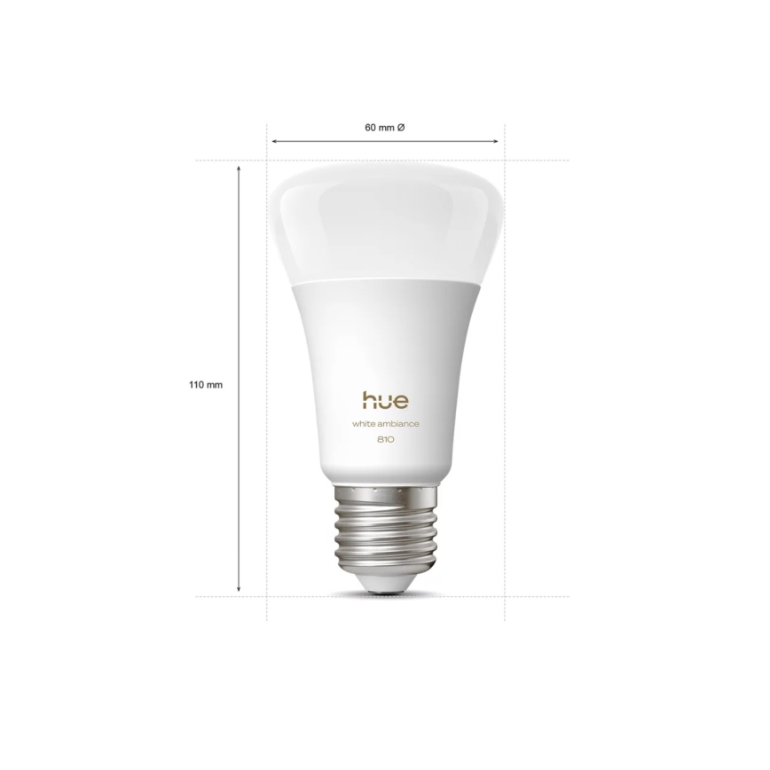 Setti 2 kpl himmennettäviä Philips Hue WHITE AMBIANCE E27/6W/230V 1000-20000K