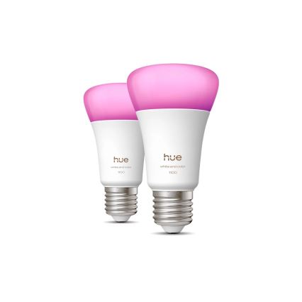 Setti 2x himmennettäviä Philips Hue WHITE AND COLOR AMBIANCE LED-lamppuja E27/8,1W/230V 1000-20000K