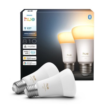 Setti 2 kpl himmennettäviä Philips Hue WHITE AMBIANCE E27/6W/230V 1000-20000K