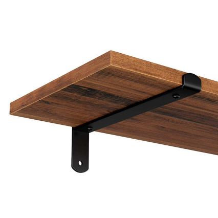 Setti 2 kpl seinähyllyjä SHELFY, ruskea/musta
