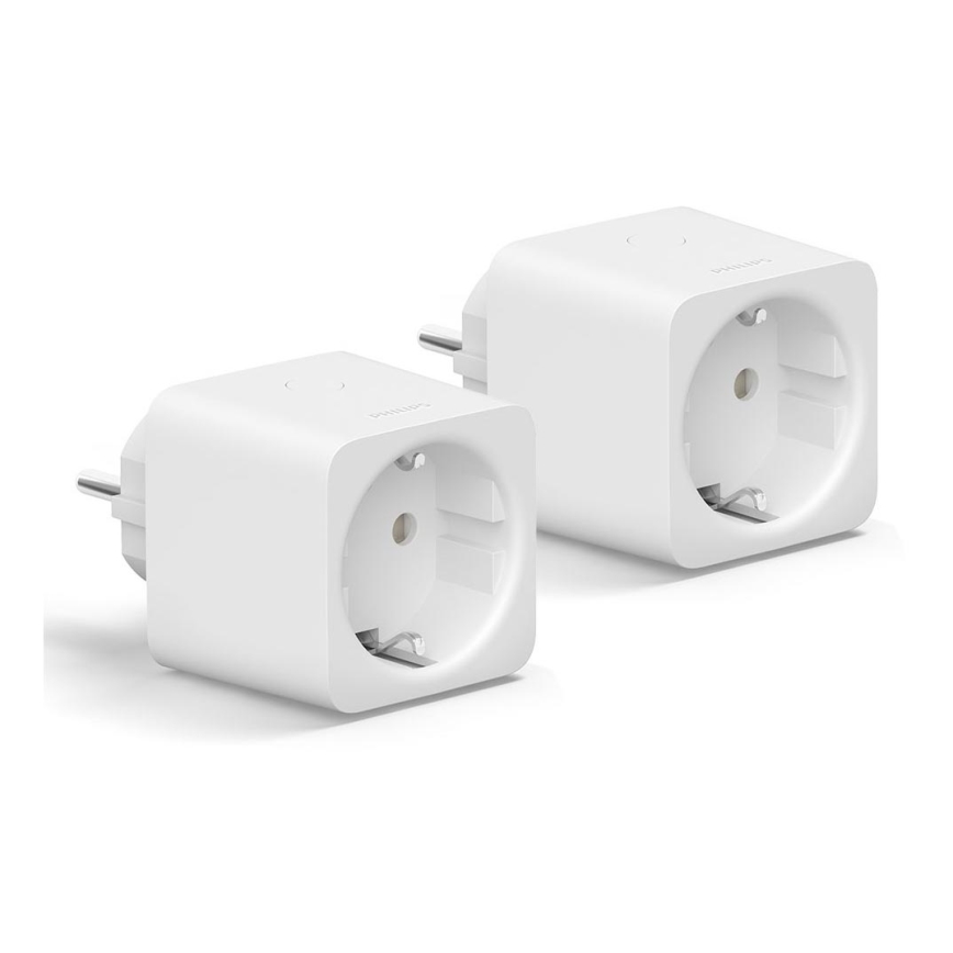 SETTI 2x Älykäs pistoke Philips Hue Älykäs pistoke EU SCHUKO