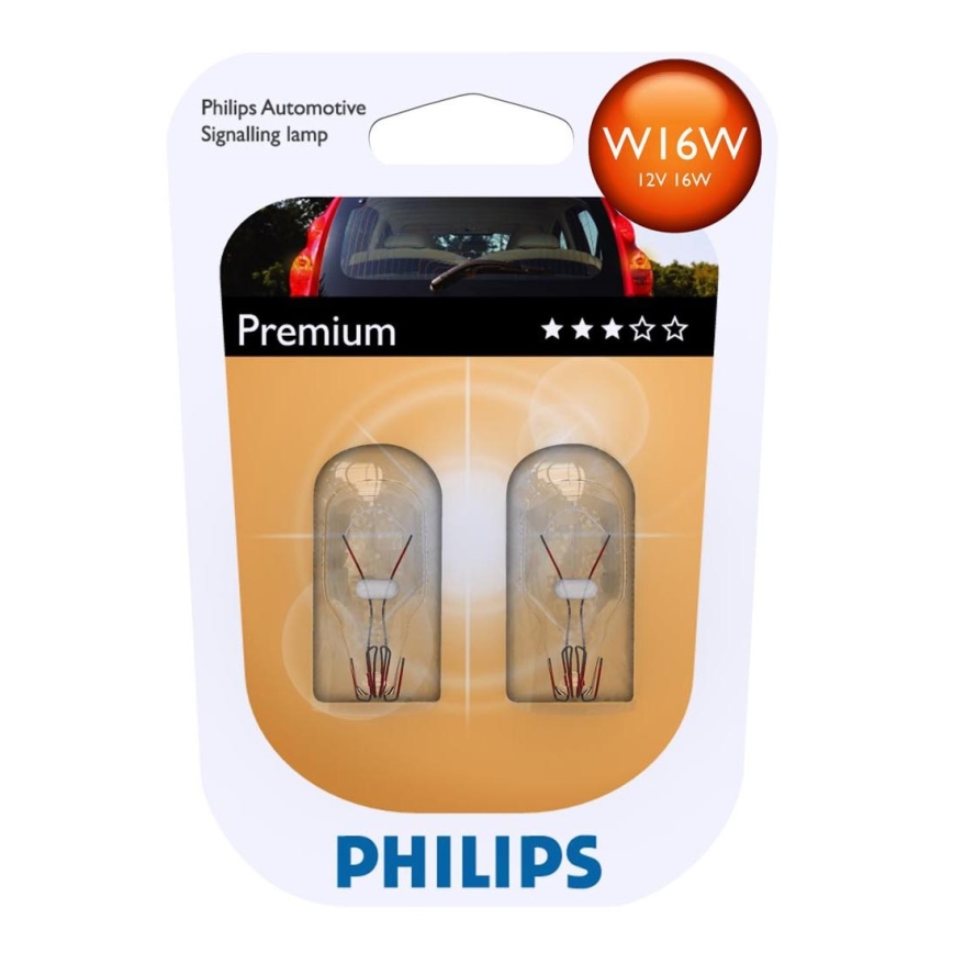 SETTI 2x Autopolttimo Philips VISION 12067B2 W16W W2,1x9,5d/16W/12V