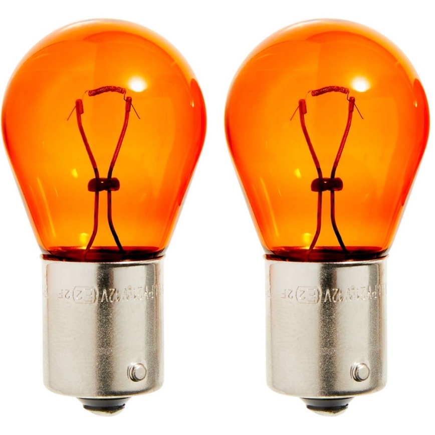 SETTI 2x Autopolttimo Philips VISION 12496NAB2 PY21W BAU15s/21W/12V