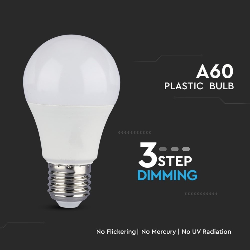 SETTI 2x Himmennettävä LED-polttimo A60 E27/9W/230V 4000K