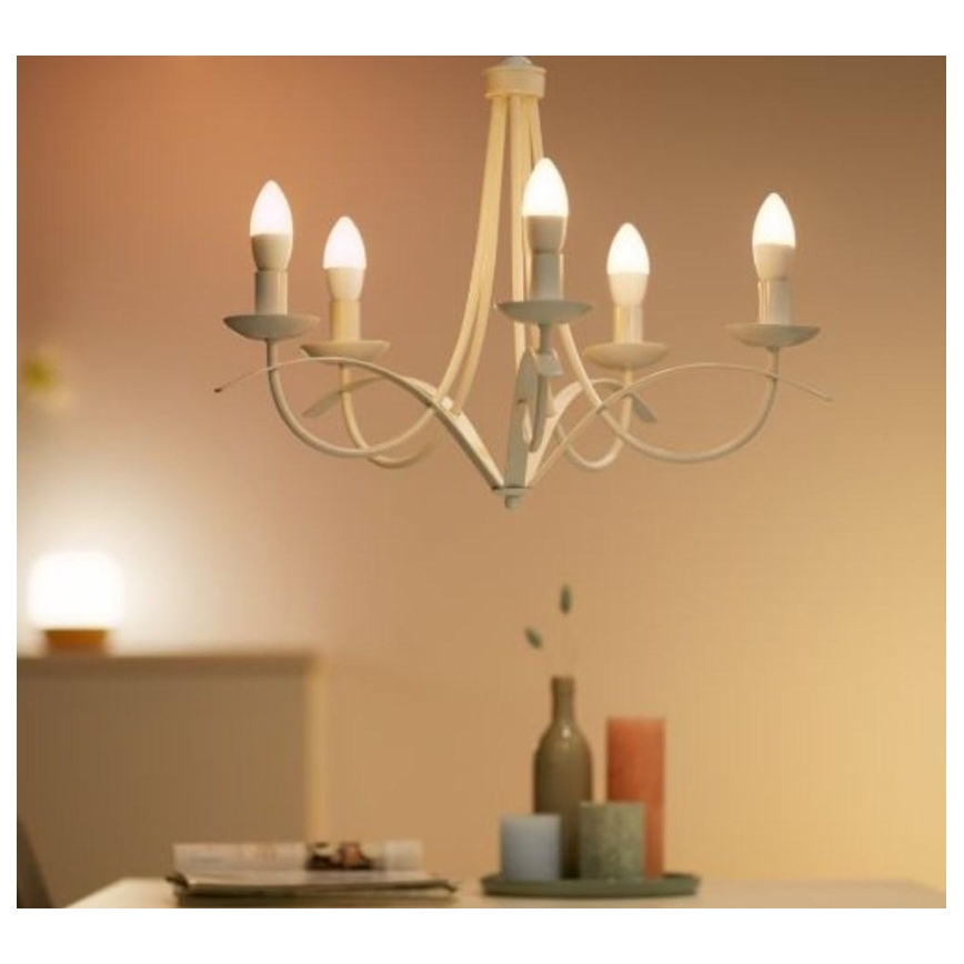 SETTI 2x Himmennettävä LED-polttimo C37 E14/4,9W/230V 2700-6500K CRI 90 Wi-Fi - WiZ