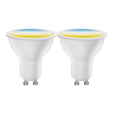 SETTI 2x Himmennettävä LED-polttimo MESH Älykäs GU10/6,5W/230V 2700-6500K + kauko-ohjaus - Aigostar