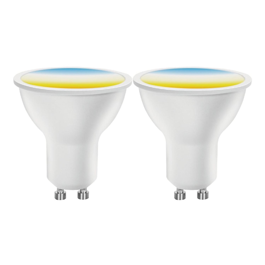 SETTI 2x Himmennettävä LED-polttimo MESH Älykäs GU10/6,5W/230V 2700-6500K + kauko-ohjaus - Aigostar