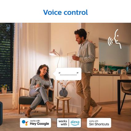 SETTI 2x Himmennettävä LED-polttimo Philips A60 E27/8W/230V Wi-Fi