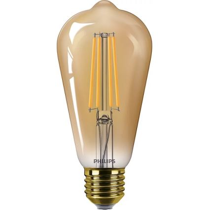 SETTI 2x Himmennettävä LED-polttimo VINTAGE Philips ST64 E27/4,2W/230V 2200K