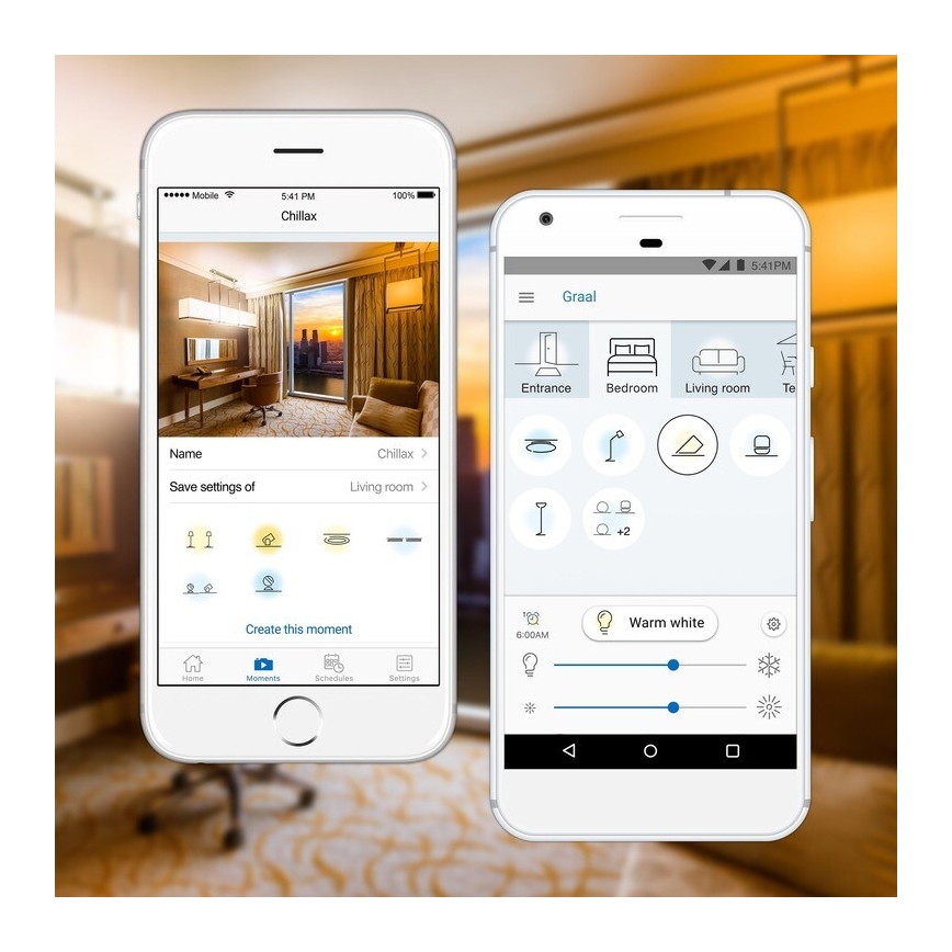 SARJA 2x LED-himmennettävä lamppu A60 E27/9W/230V 2700K Wi-Fi + kaukosäädin - WiZ