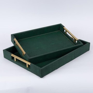 SETTI 2x Koristetarjotin 40x30/34x24 cm vihreä