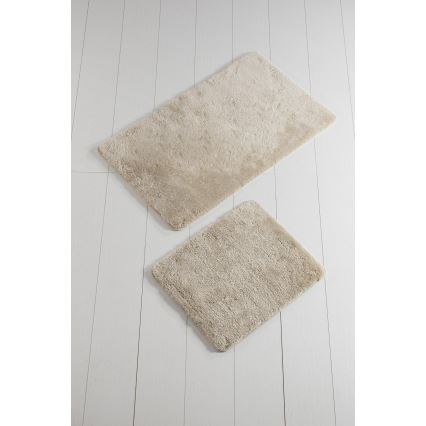 SETTI 2x Kylpyhuonematto 60/100 cm beige
