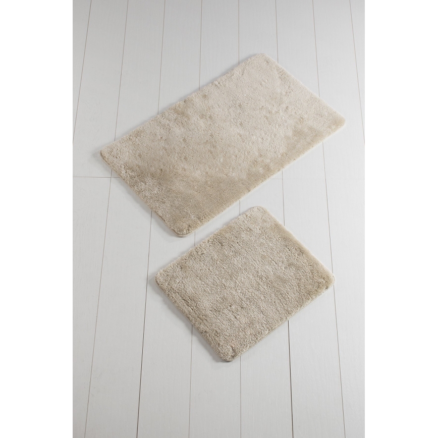 SETTI 2x Kylpyhuonematto 60/100 cm beige