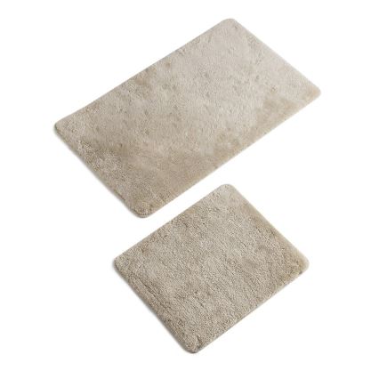 SETTI 2x Kylpyhuonematto 60/100 cm beige
