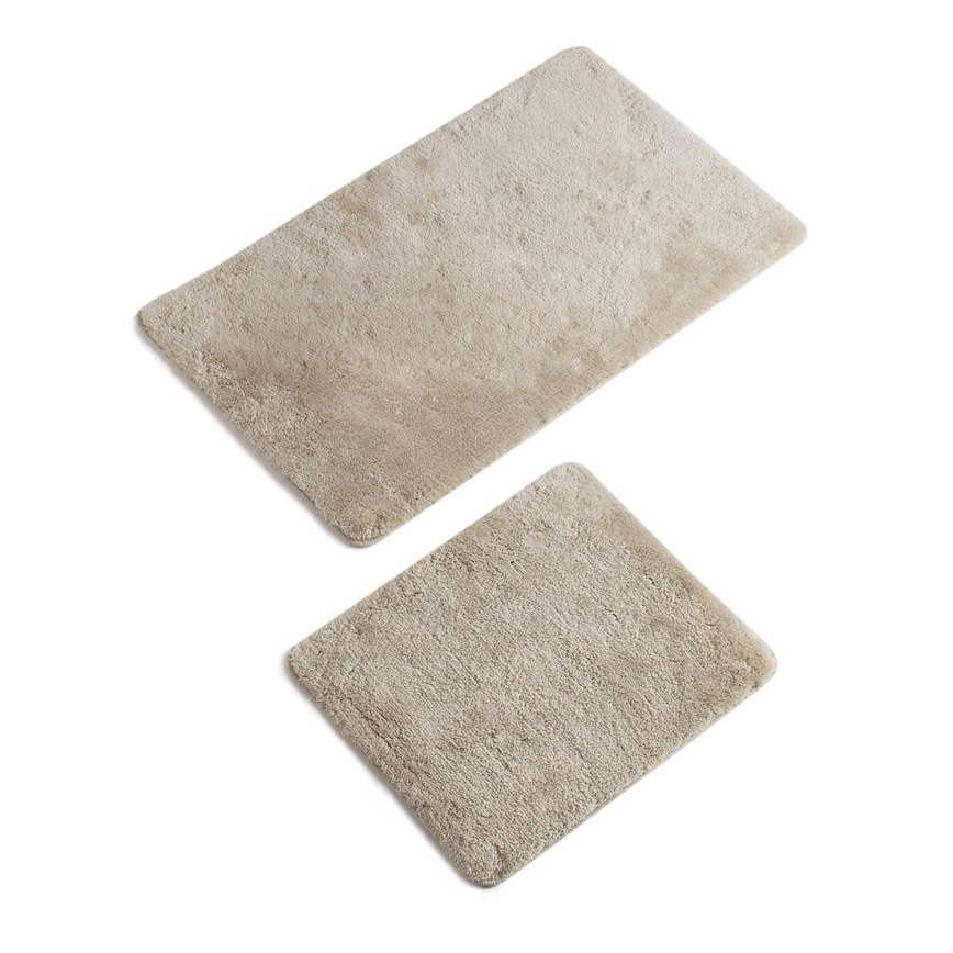 SETTI 2x Kylpyhuonematto 60/100 cm beige