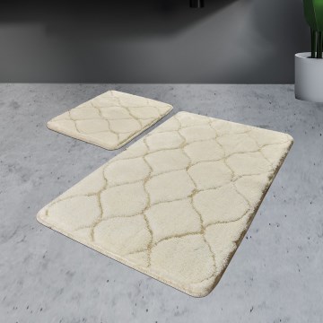SETTI 2x Kylpyhuonematto INFINITY 60/100 cm beige