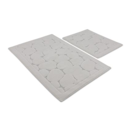 SETTI 2x Kylpyhuonematto LINO 60/100 cm beige
