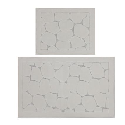SETTI 2x Kylpyhuonematto LINO 60/100 cm beige