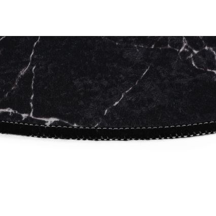 SETTI 2x Kylpyhuonematto MARBLE 50x60/60x100 cm musta