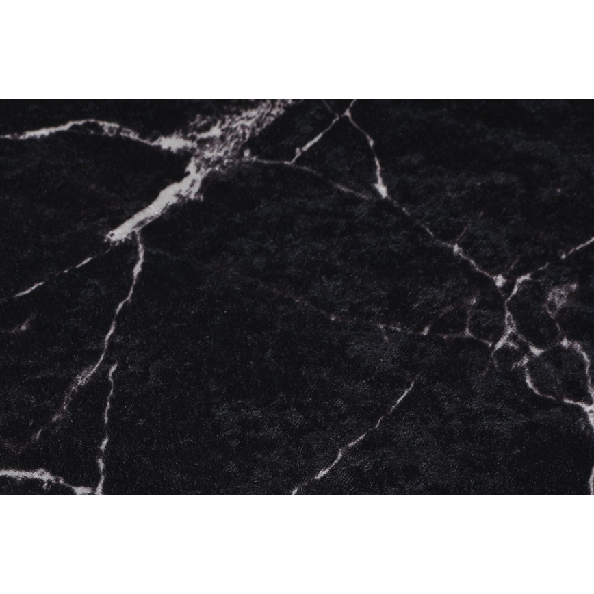 SETTI 2x Kylpyhuonematto MARBLE 50x60/60x100 cm musta