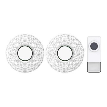 SETTI 2x Langaton ovikello 230V IP55 valkoinen
