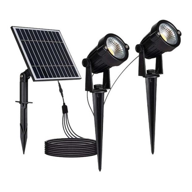 SETTI 2x LED aurinkokennolamppu ulkokäyttöön 2xLED/1,2W/3,7V IP65 3000K