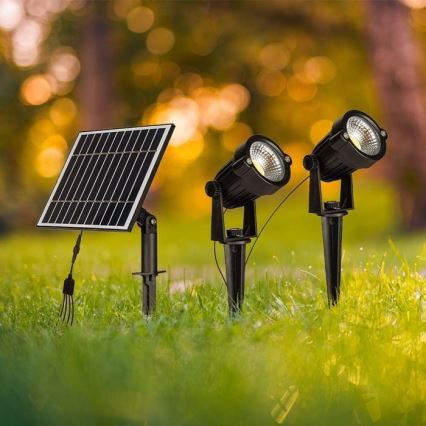 SETTI 2x LED aurinkokennolamppu ulkokäyttöön 2xLED/1,2W/3,7V IP65 3000K