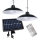 SETTI 2x LED Aurinkovoimariippuvalo hämäräanturilla LED/6W/3,7V 2000 mAh IP44 + kauko-ohjaus