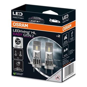 SETTI 2x LED Autopolttimo EASY GEN H7 PX26d/16W/12V 6500K - Osram