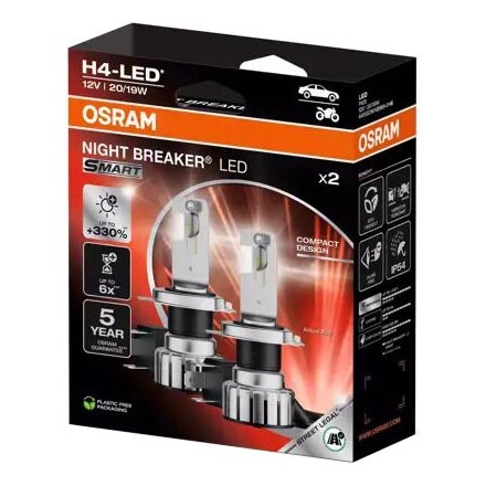 SETTI 2x LED Autopolttimo NIGHT BREAKER H4 P43t/20/19W/12V - Osram