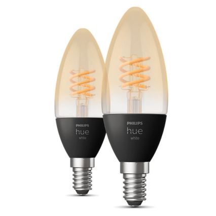 SETTI 2x LED Himmennettävä polttimo Philips Hue WHITE FILAMENT E14/4,5W/230V 2100K