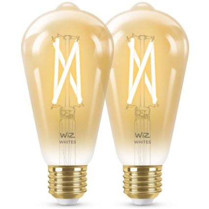 SETTI 2x LED Himmennettävä polttimo VINTAGE FILAMENT ST64 E27/6,7W/230V 2000-5000K Wi-Fi - WiZ