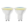 Setti 2x LED-himmennettäviä MESH Smart GU10/6,5W/230V 2700-6500K + kaukosäädin - Aigostar