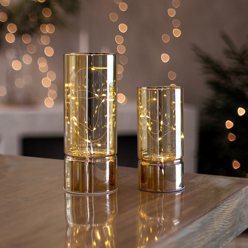 SETTI 2x LED joulukoristevalot 20xLED+10xLED/2xAA+3xAA lämmin valkoinen