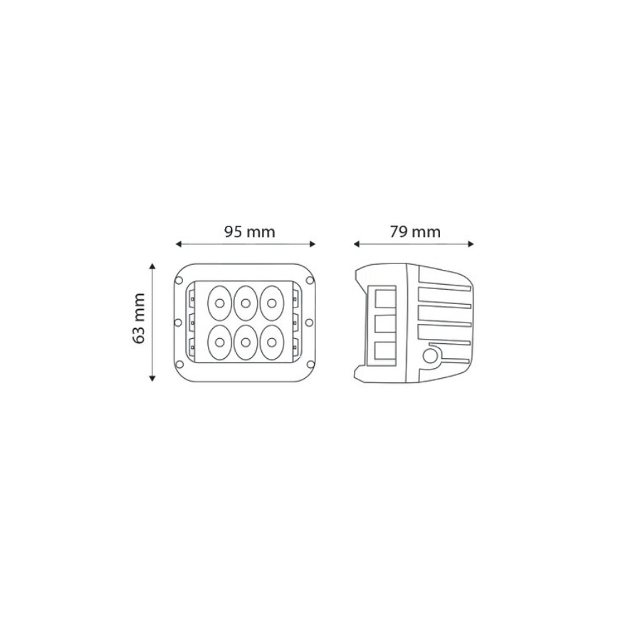 SETTI 2x LED Kohdevalo autoon CREE LED/27W/10-30V IP67