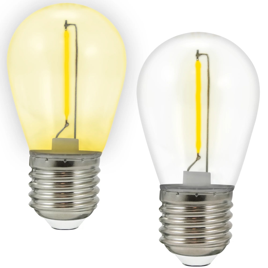 SETTI 2x LED-lamppu PARTY E27/0,3W/36V keltainen