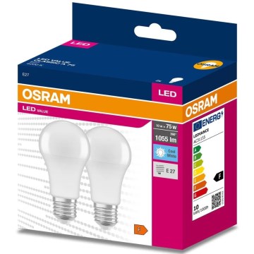 SETTI 2x LED-polttimo A60 E27/10W/230V 4000K - Osram