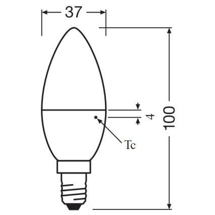 SETTI 2x LED-polttimo B35 E14/4,9W/230V 3000K - Osram
