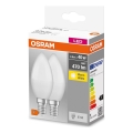 SETTI 2x LED-polttimo B38 E14/4,9W/230V 3000K - Osram