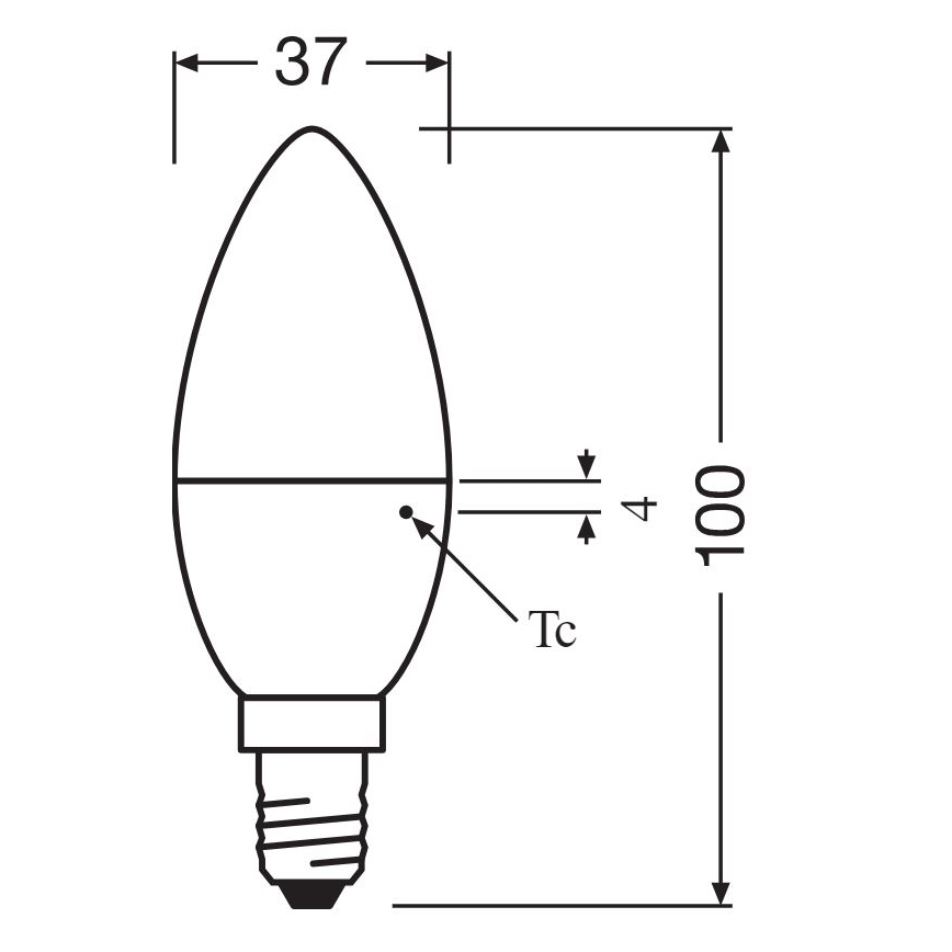 SETTI 2x LED-polttimo B38 E14/4,9W/230V 3000K - Osram
