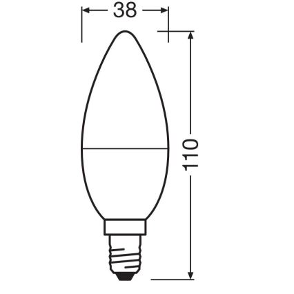 SETTI 2x LED-polttimo B38 E14/7,5W/230V 3000K - Osram