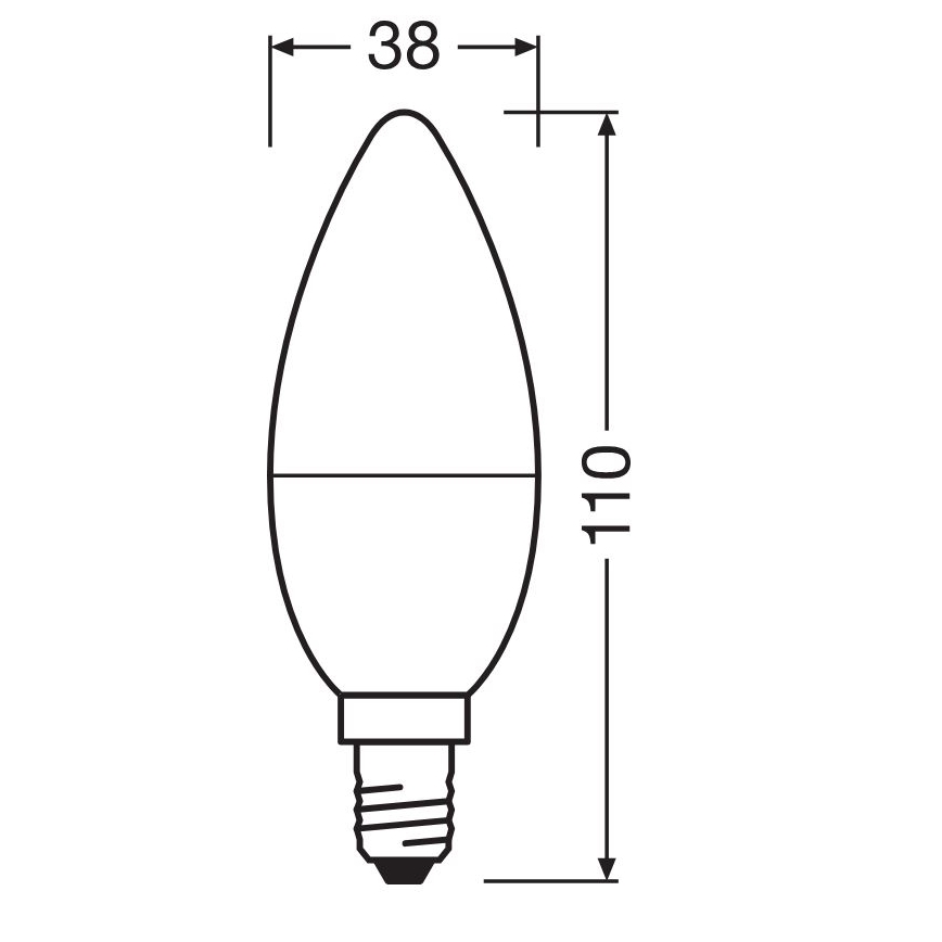 SETTI 2x LED-polttimo B38 E14/7,5W/230V 3000K - Osram