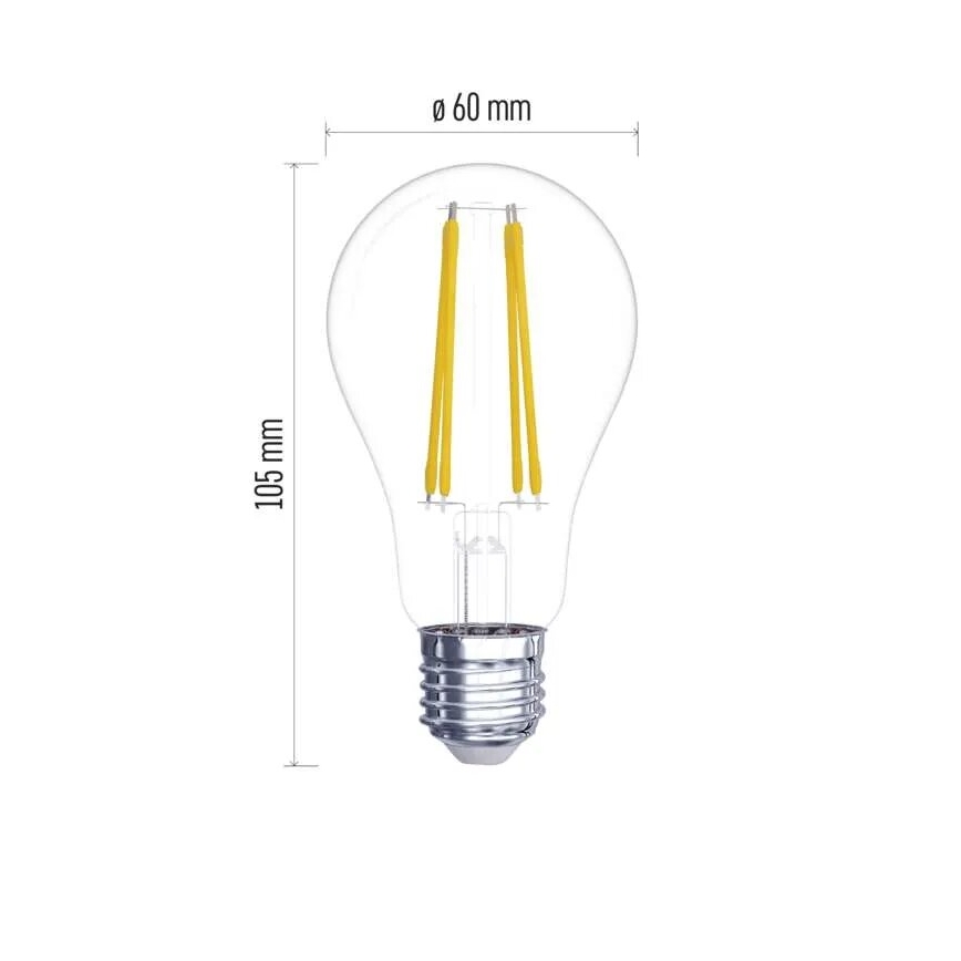 SETTI 2x LED-polttimo FILAMENT A60 E27/5,9W/230V 2700K
